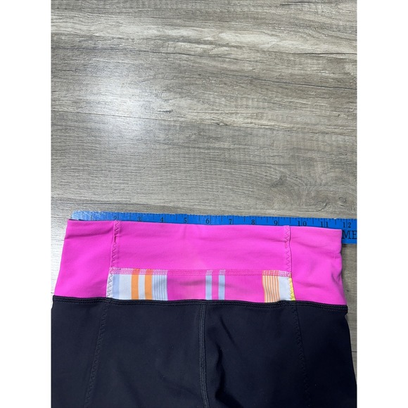 Lululemon‎ Run: Fast Track Short Size 2 Black / Groovy Nylon Lycra Spandex - Picture 8 of 10